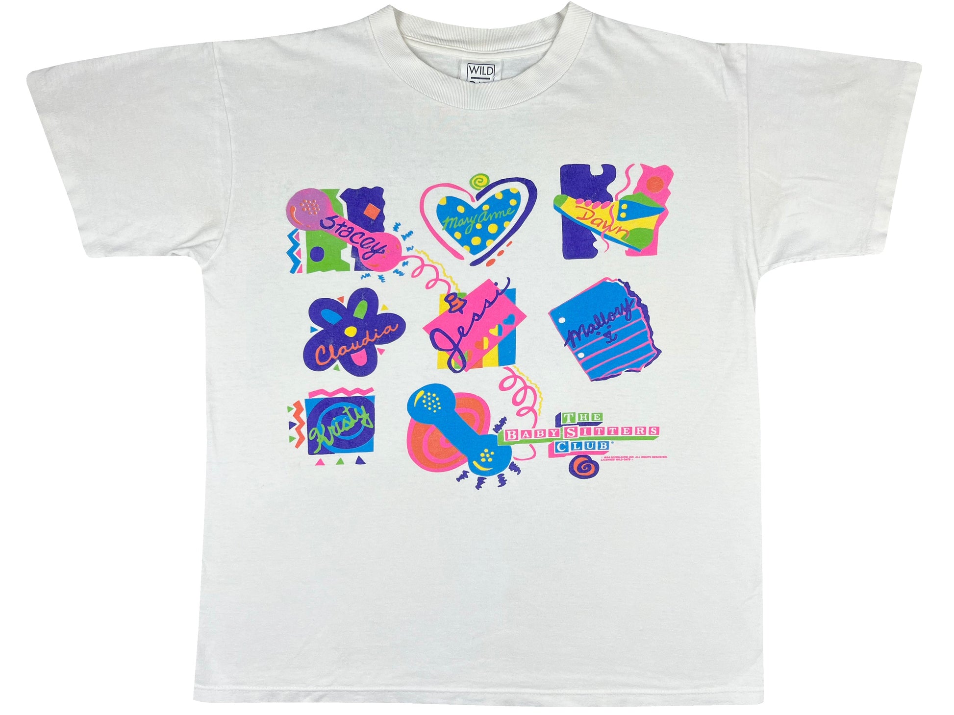 Vintage The Babysitters Club Book White T-Shirt 90s 