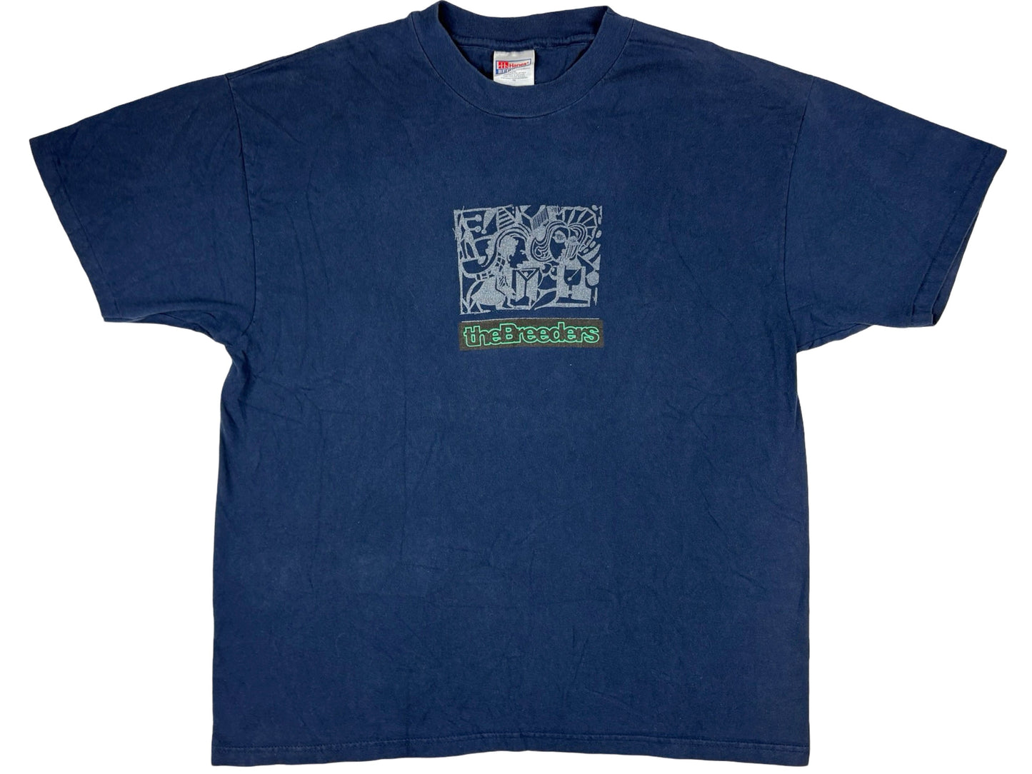 Vintage The Breeders Blue T-Shirt indie Rock 90s y2k