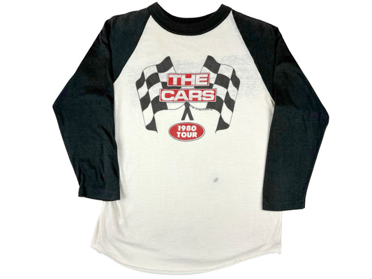 Vintage The Cars 1980 Tour Black & White Raglan T-Shirt 80s Rock & Roll