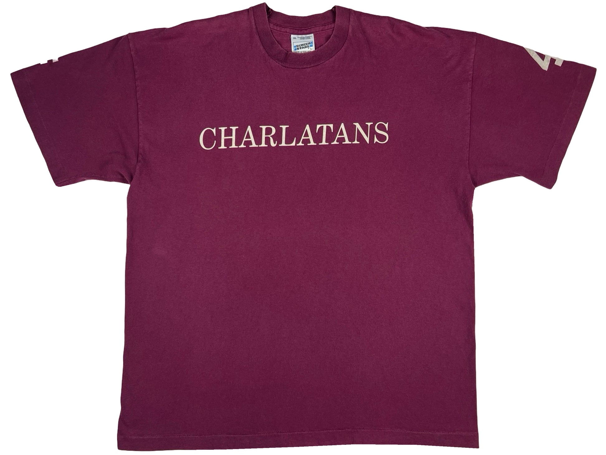 Vintage The Charlatans Maroon T-Shirt 90s y2k indie rock band