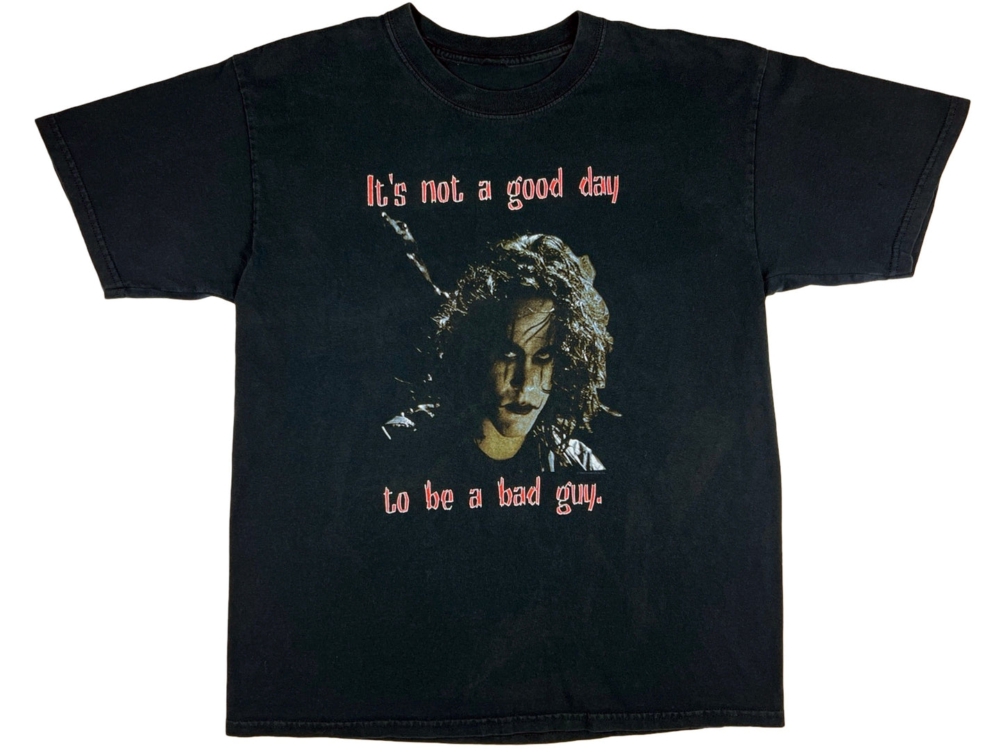 The Crow 'It's Not a Good Day To Be A Bad Guy' Black T-Shirt 90s y2k Horror Goth