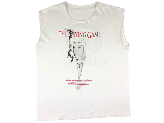 Vintage The Crying Game Soundtrack x Virgin White Sleeveless T-Shirt Movie 90s Record Store EMI SBK