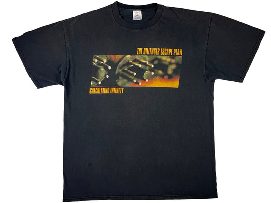 Vintage The Dillinger Escape Plan 'Calculating Infinity' Black T-Shirt Metalcore Metal Hardcore Band  90s y2k