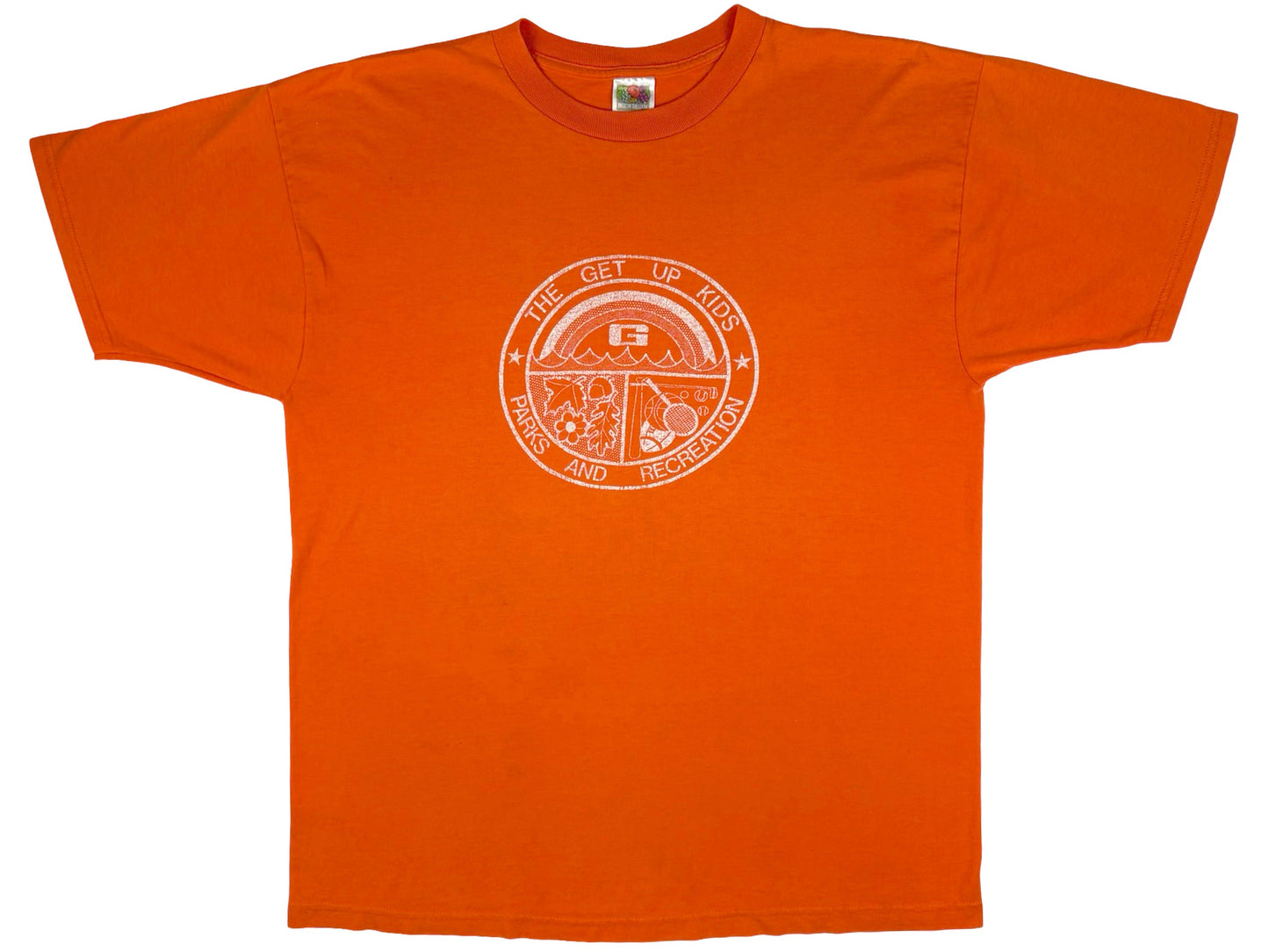 Vintage The Get Up Kids Parks & Rec Orange T-Shirt Emo Indie Rock 90s y2k