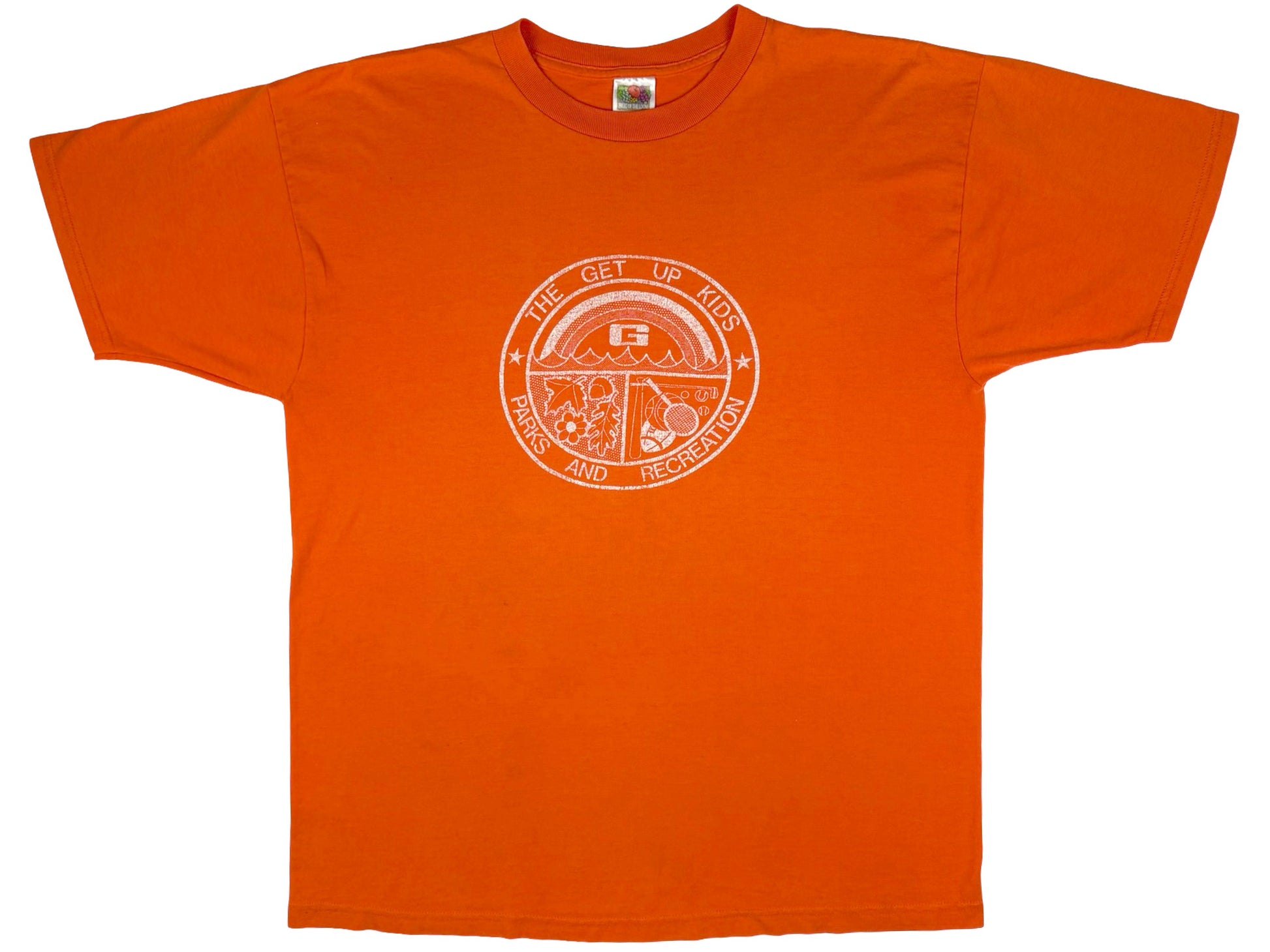 Vintage The Get Up Kids Parks & Rec Orange T-Shirt Emo Indie Rock 90s y2k