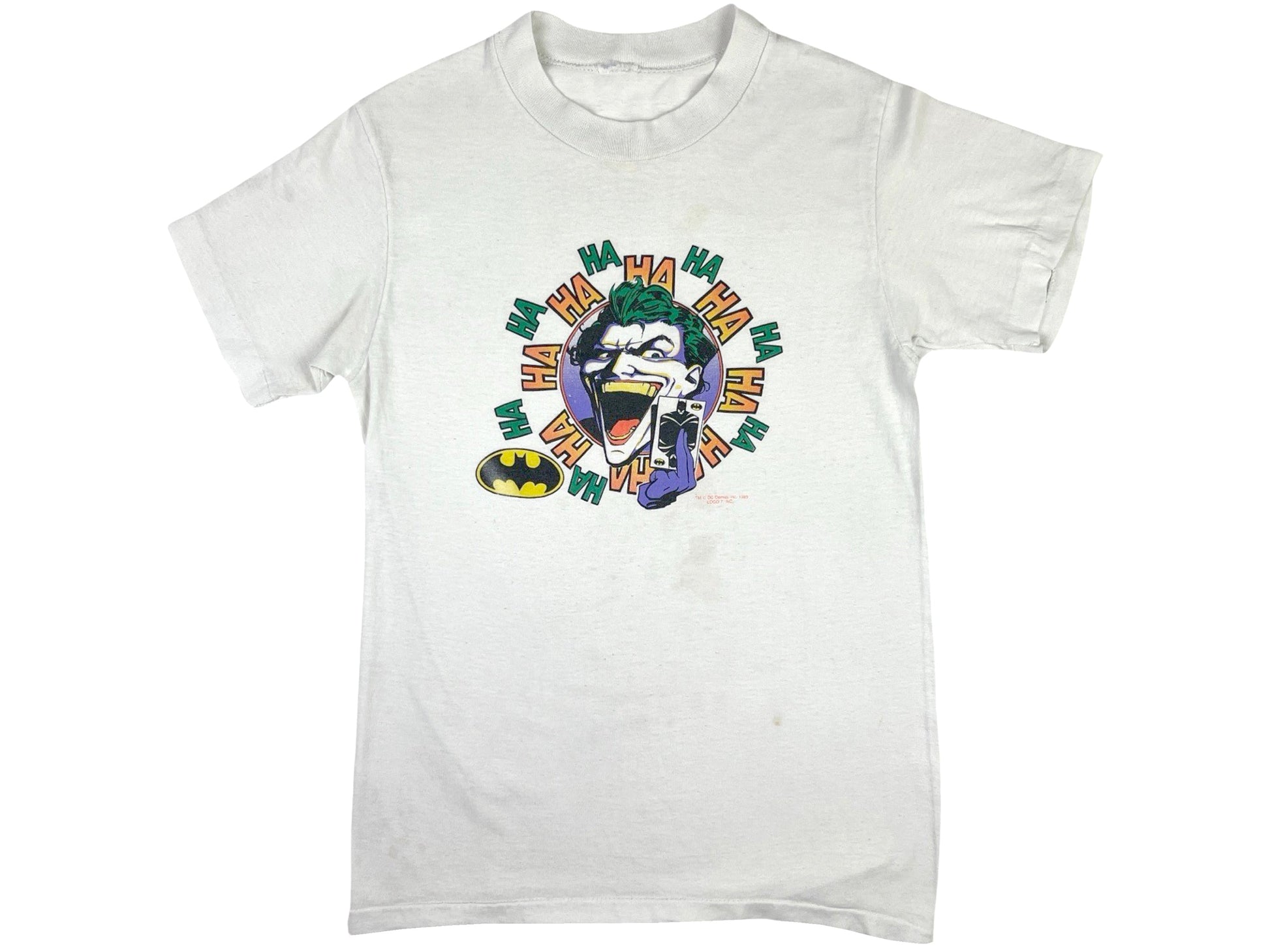 Vintage The Joker 1989 White T-Shirt 80s 90s DC Comics Comic Book