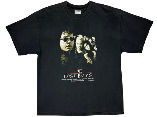Vintage The Lost Boys Black T-Shirt Movie 80s y2k horror vampires california 