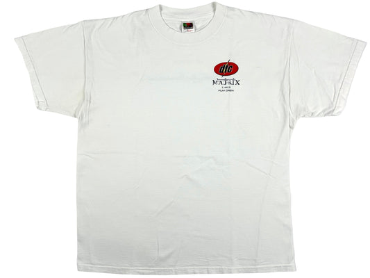 Vintage The Matrix II & III Film Crew White T-Shirt Movie Sci-Fi Science Fiction 90s y2k