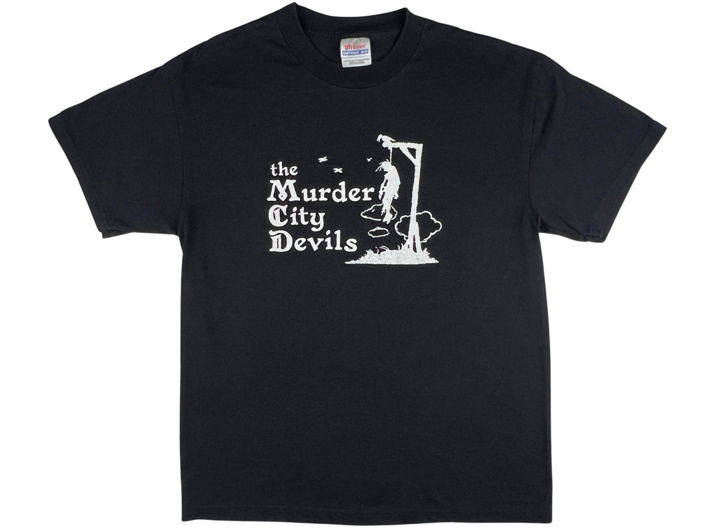 Vintage The Murder City 'Devils Hang Man' T-Shirt hardcore Punk Rock & Roll 90s y2k
