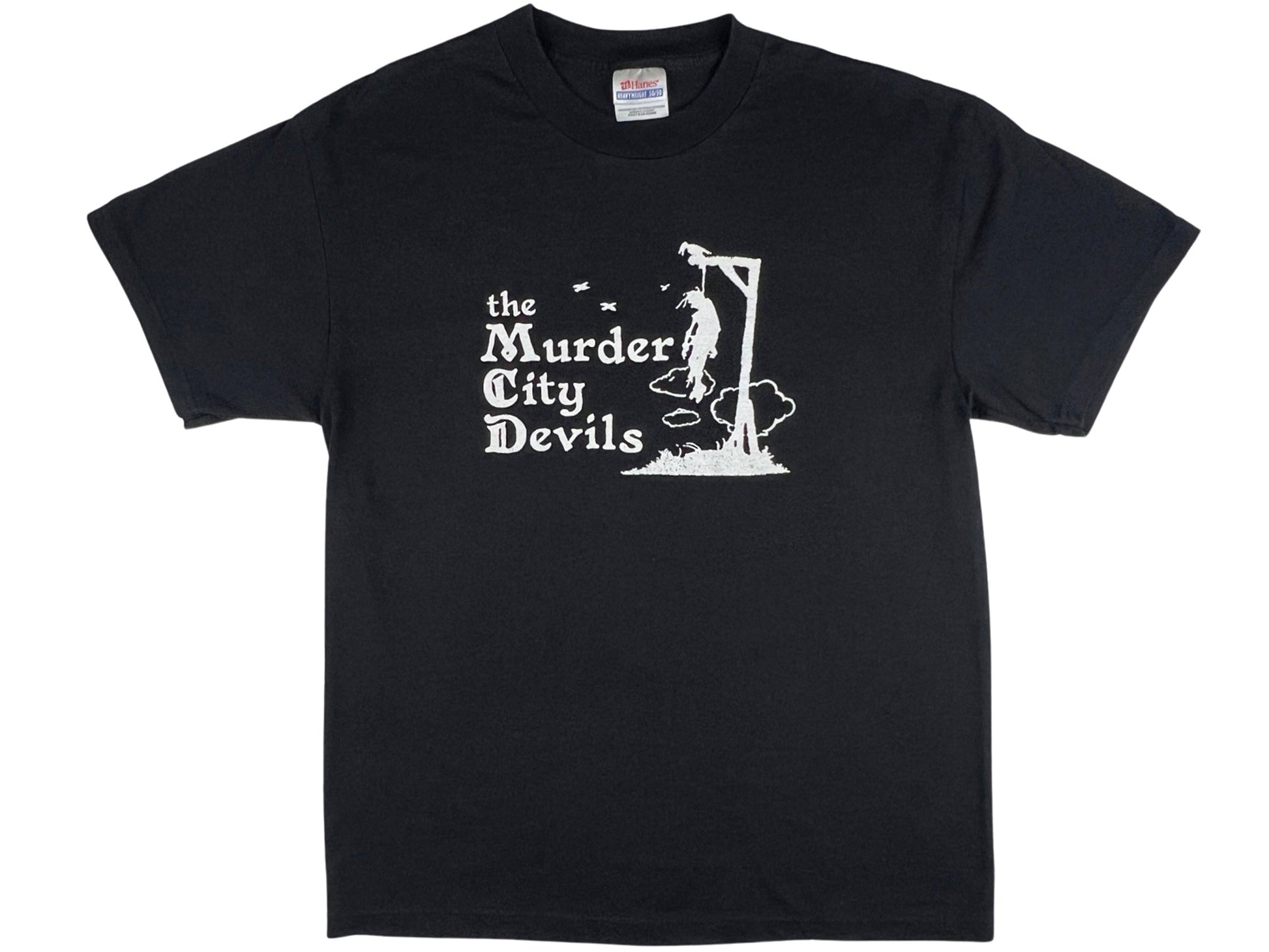 Vintage The Murder City 'Devils Hang Man' T-Shirt hardcore Punk Rock & Roll 90s y2k