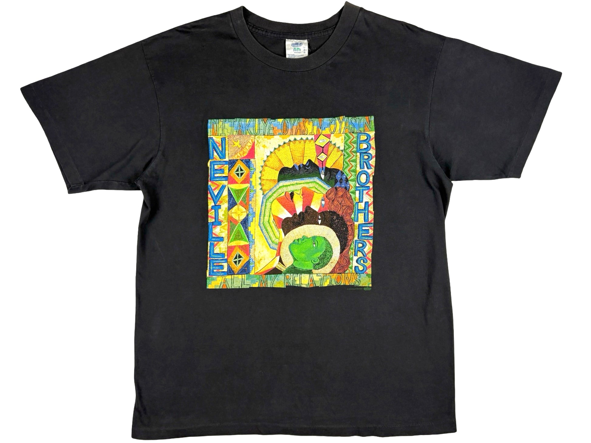 Vintage The Neville Brothers Black T-Shirt 90s R&B Soul Funk Band 90s WInterland 