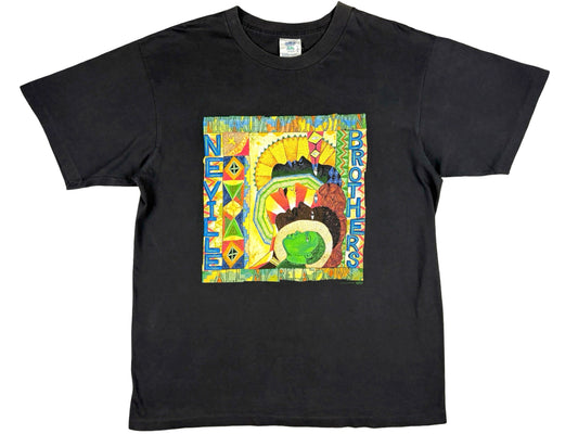 Vintage The Neville Brothers Black T-Shirt 90s R&B Soul Funk Band 90s WInterland 