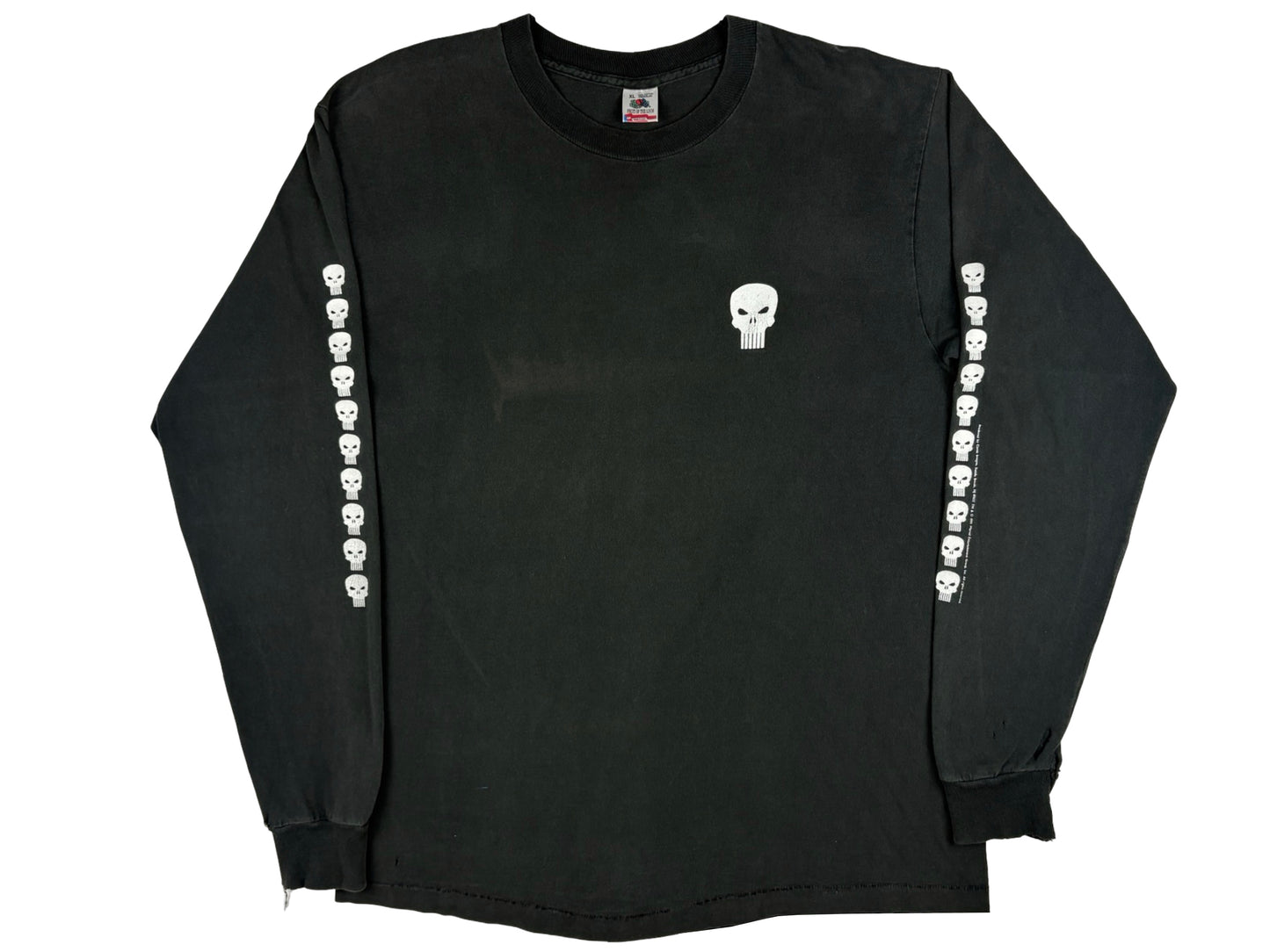 Vintage The Punisher Black Long Sleeve Shirt 90s Comic Images Marvel Comics 