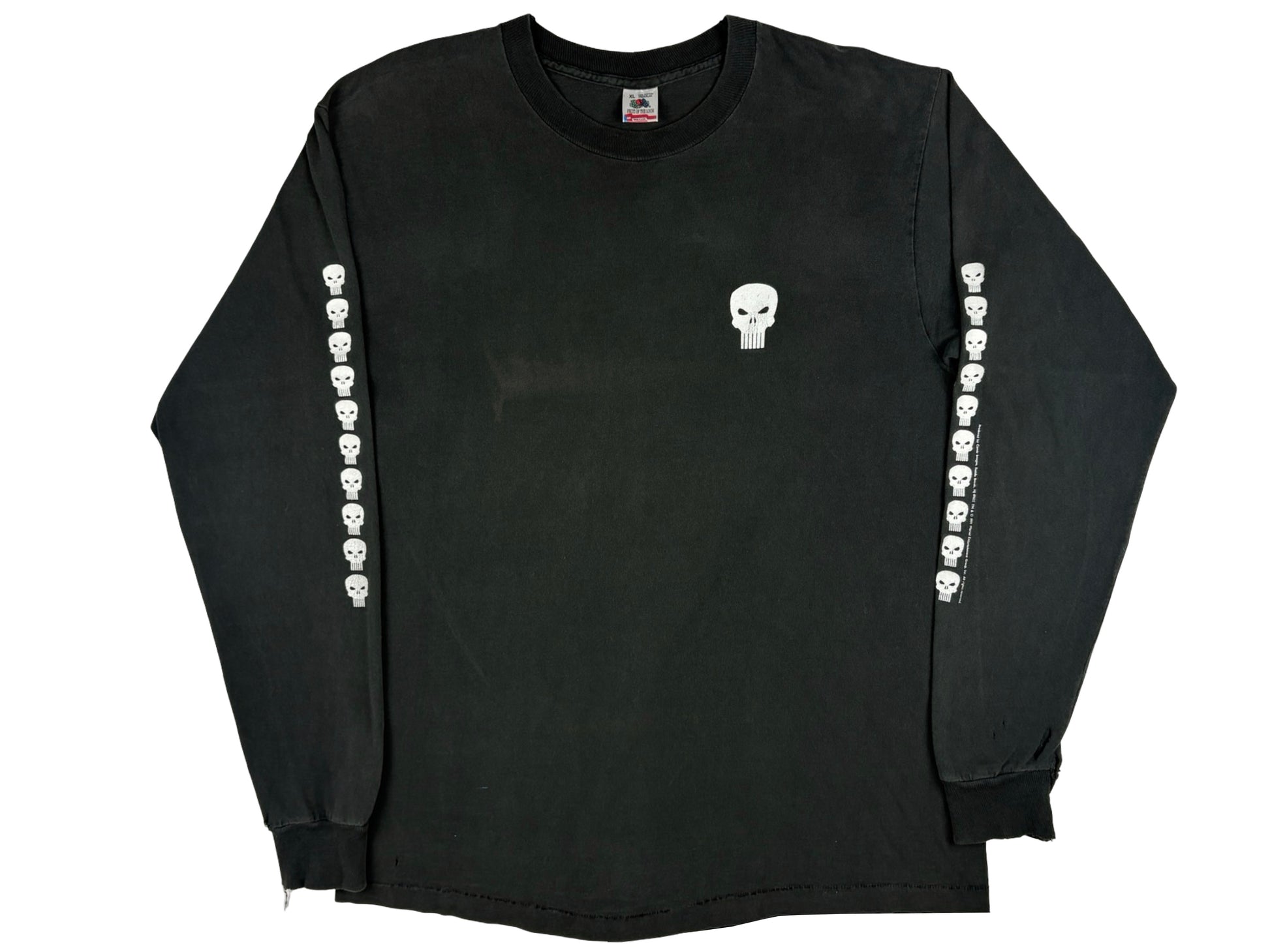 Vintage The Punisher Black Long Sleeve Shirt 90s Comic Images Marvel Comics 