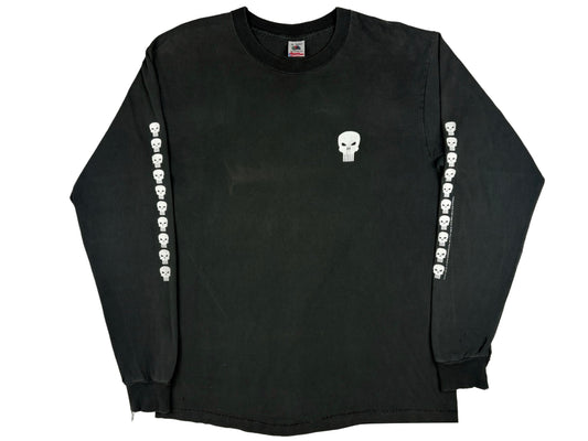 Vintage The Punisher Black Long Sleeve Shirt 90s Comic Images Marvel Comics 