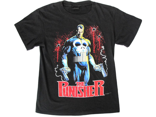 Vintage The Punisher Marvel Comics Black T-Shirt 90s Changes Comic Book War Zone