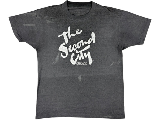 Vintage The Second City Chicago Threabdare T-Shirt Thin Faded Worn 80s Sketch Comedy