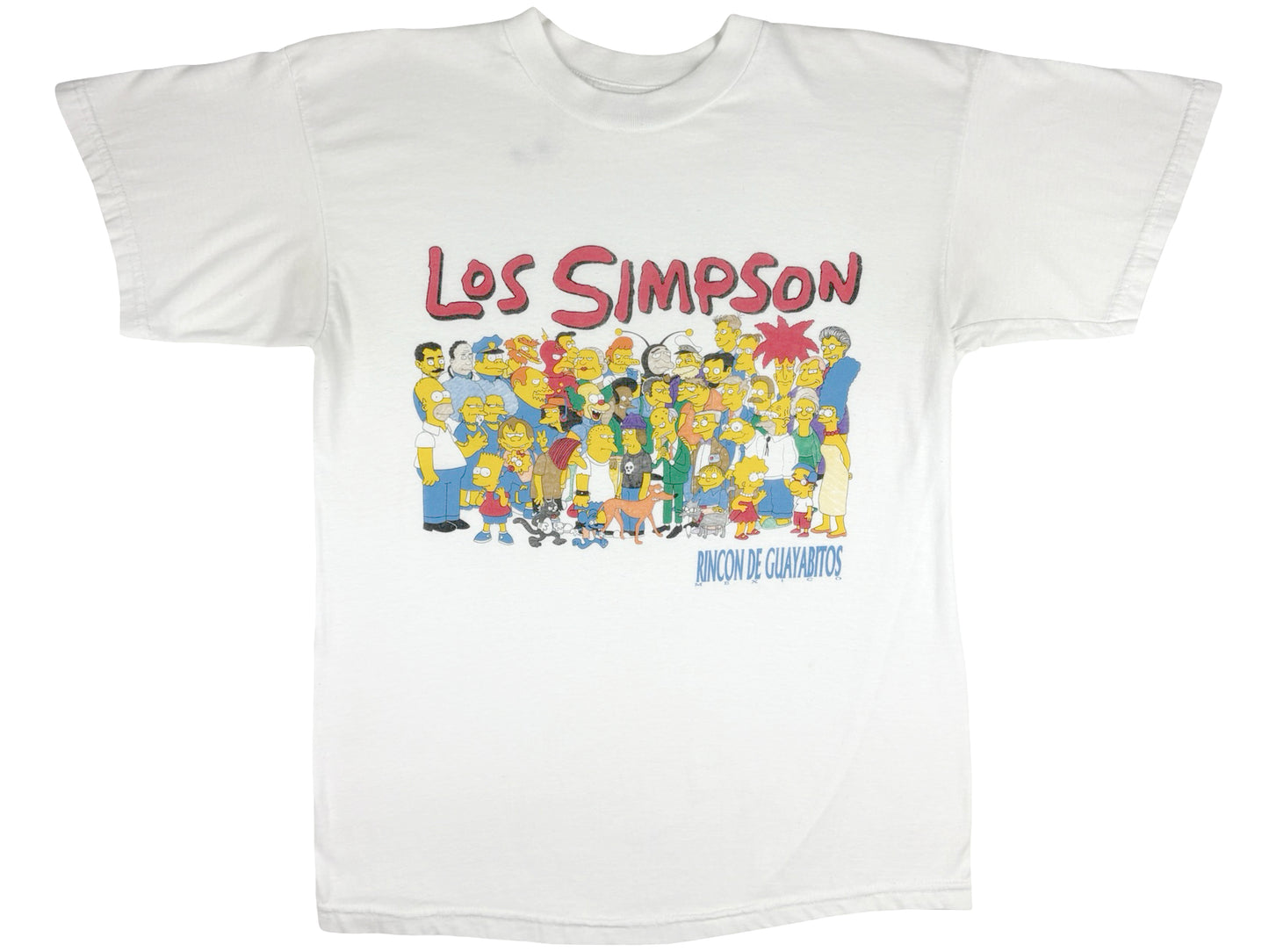 Vintage The Simpsons Los Simpson Mexico T-Shirt Rincon De Guayabitos Tourist Souvenir 90s Cartoon