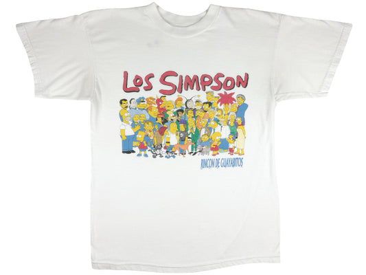 Vintage The Simpsons Los Simpson Mexico T-Shirt Rincon De Guayabitos Tourist Souvenir 90s Cartoon