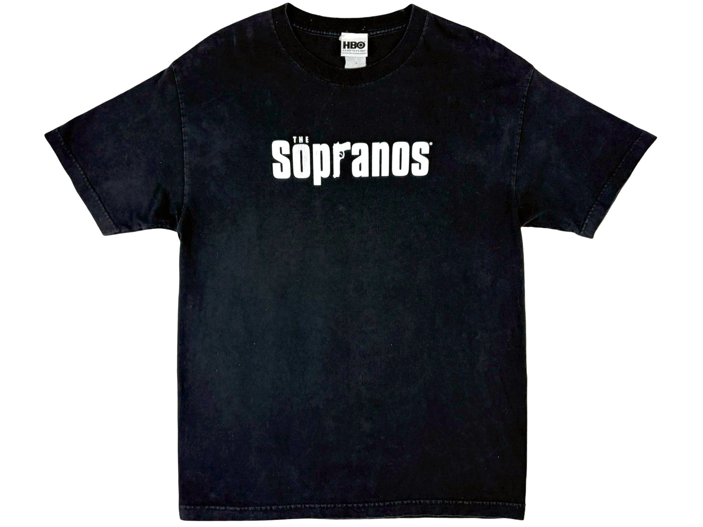 Vintage The Sopranos Black T-Shirt HBO TV Show Mob Mafia New Jersey 90s y2k