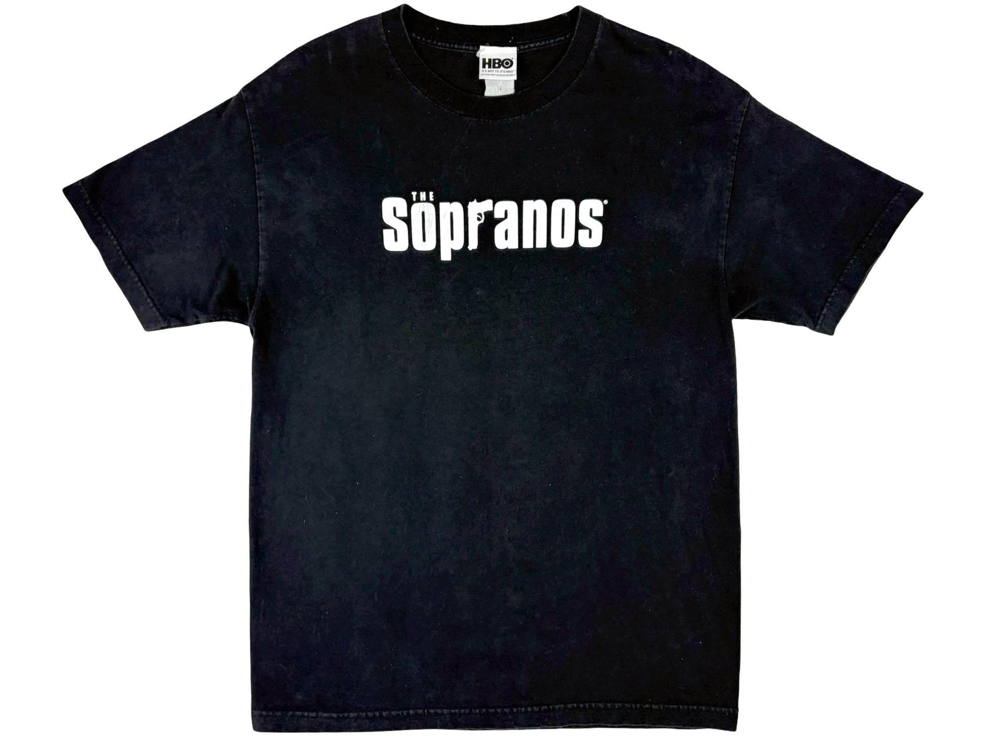 Vintage The Sopranos Black T-Shirt HBO TV Show Mob Mafia New Jersey 90s y2k