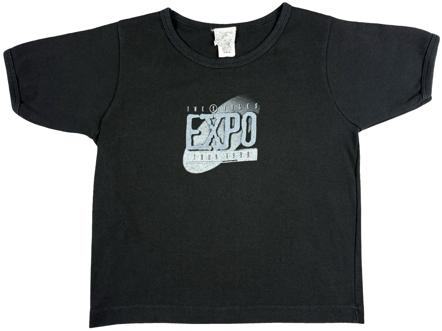 Vintage The X-Files Expo 1996 Baby Doll Black T-Shirt TV Show 90s Sci-Fi Science fiction 