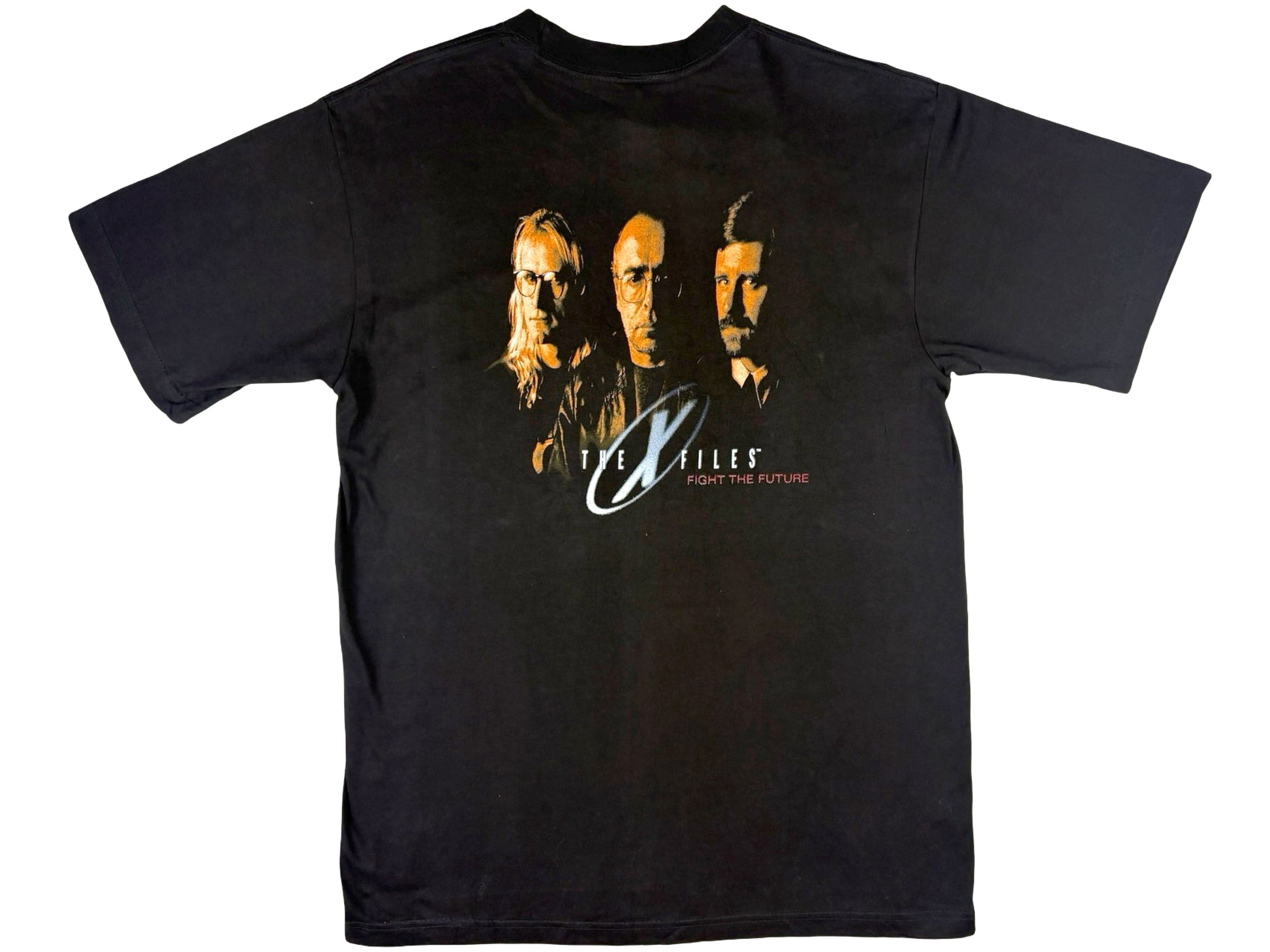 Vintage The X-Files 'Fight The Future' Lone Gunmen Black T-Shirt 90s Sci-Fi Movie TV Show Science Fiction Deadstock
