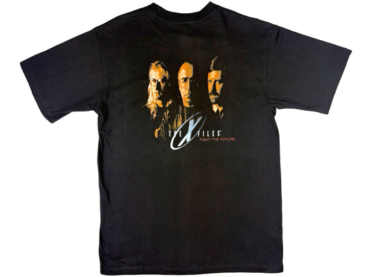Vintage The X-Files 'Fight The Future' Lone Gunmen Black T-Shirt 90s Sci-Fi Movie TV Show Science Fiction Deadstock