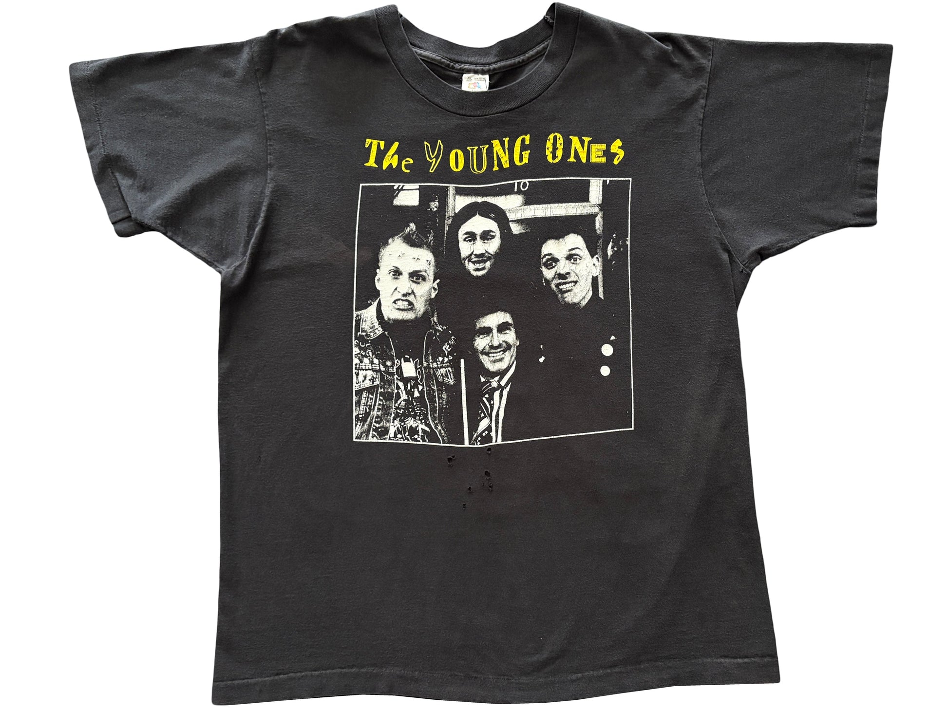 Vintage The Young Ones Black T-Shirt British Comedy TV Show 80s 90s UK