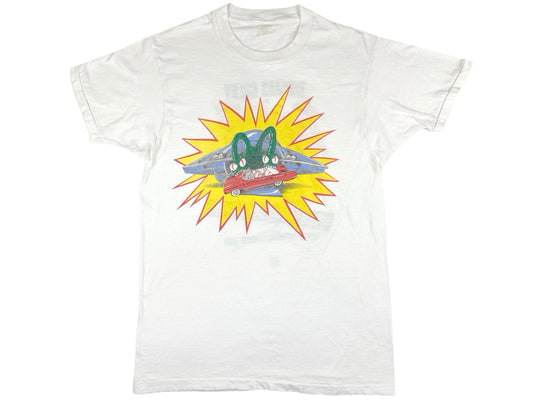 Vintage Thomas Dolby 'Alien Ate My Buick' 1988 Tour White T-Shirt 80s Band Music Car Auto New Wave