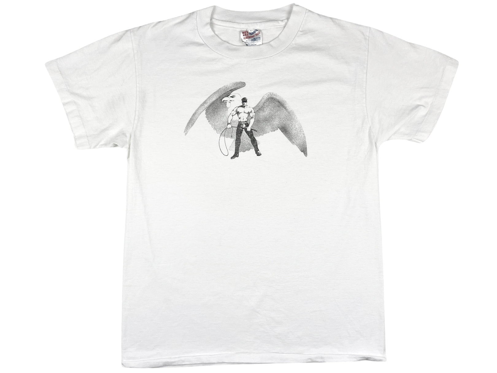 Vintage Tom of Finland Eagle White T-Shirt gay Homo Erotic 80s 90s Art Artist Club