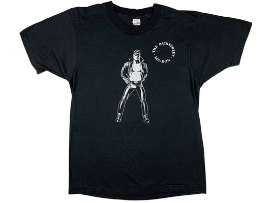 Vintage Tom of Finland The Backstreet Club London Black T-Shirt 80s 90s Gay Homo Erotic Art Artist 80s 90s