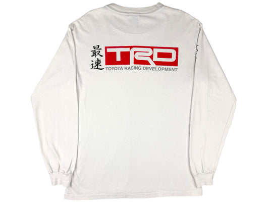 Vintage Toyota Motorsports White Long Sleeve Shirt TRD Toyota Racing Development 90s y2k