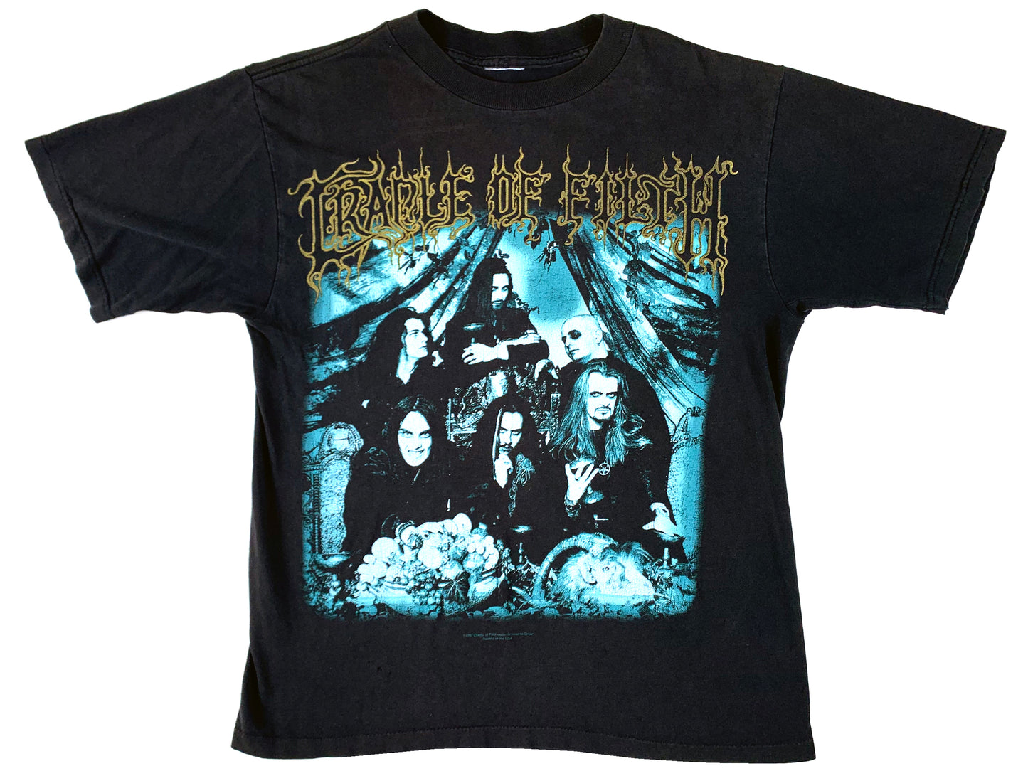 Vintage Cradle of Filth "Funeral in Carpathia" Black T-Shirt 90s UK Black Metal band 