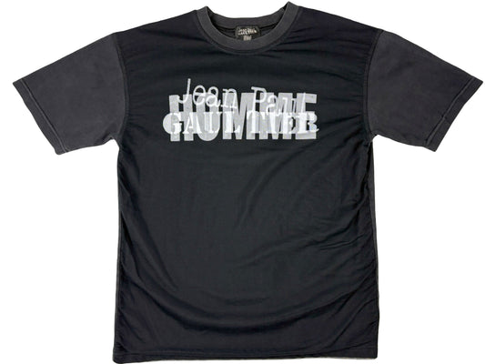 Vintage Jean-Paul Gaultier Homme Mesh layered Black T-Shirt French Designer 90s y2k