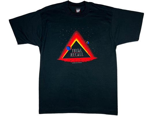 Vintage Total Recall Movie Black T-Shirt 90s Sci-Fi Science Fiction Philip K Dick arnold schwarzenegger