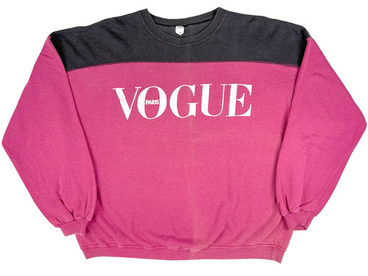 Vintage Vogue Magazine Paris Black & Pink Sweatshirt