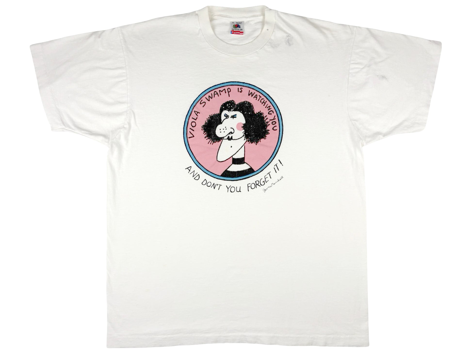 Vintage Viola Swamp Miss Nelson Book White T-Shirt 80s 90s Kids Young Adult 