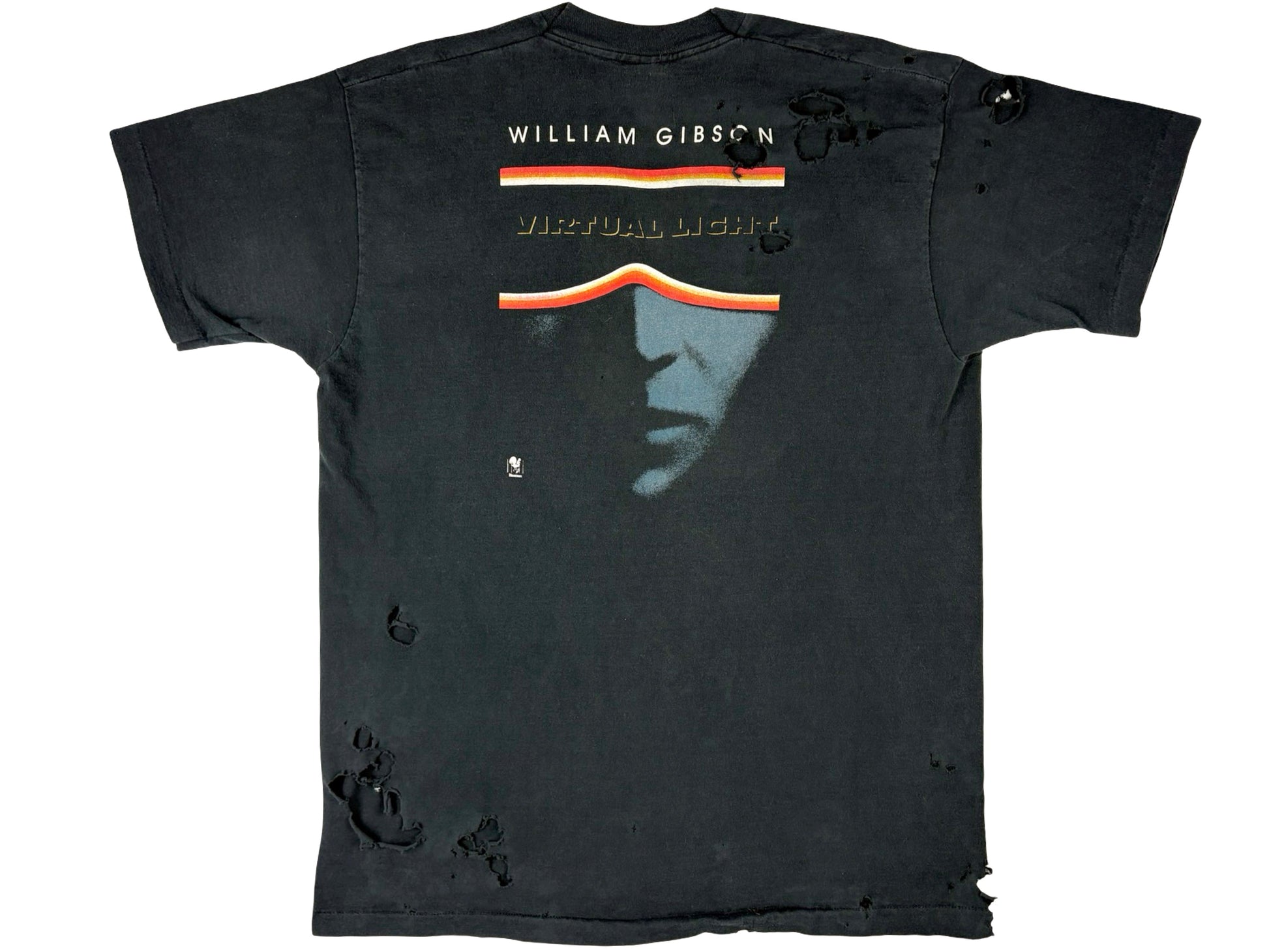 Vintage Virtual Light William Gibson Book Thrashed T-Shirt Cyber Punk Cyberpunk author 90s 80s Sci-Fi Science Fiction