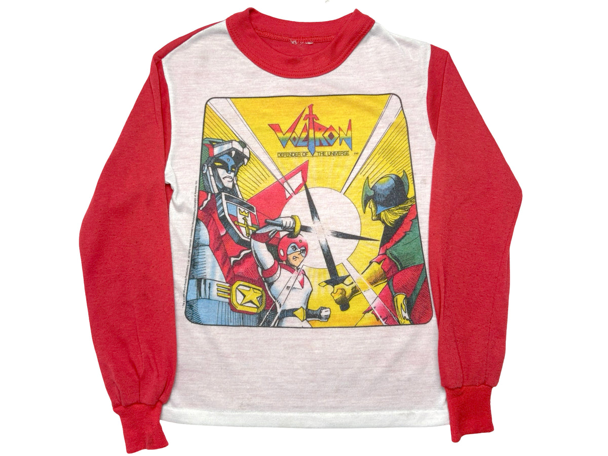Vintage Voltron Kids Pajama Shirt 80s Cartoon Animation Robot Tranformers