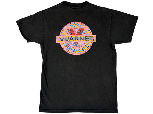 Vinage Vuarnet France Black T-Shirt neon 80s 90s 