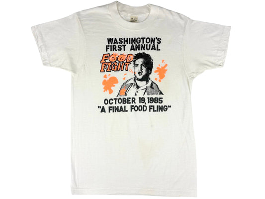 Vintage Washington First Annual Food Fight 1985 T-Shirt Animal House John Belushi80s 