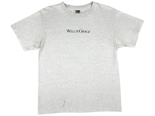 Vintage Will & Grace TV Show Grey T-Shirt Gay Rights Sittcom Comedy NBC