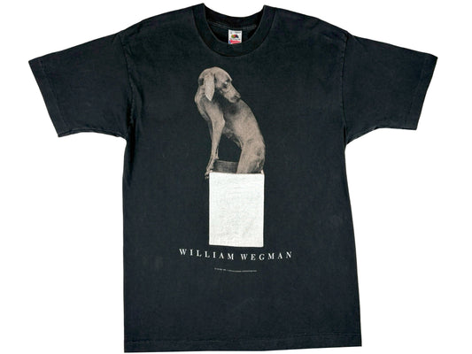 Vintage William Wegman 'in The Box' Fotofolio T-Shirt 80s 90s Photo Photograph Fine Art Weimaraner Dog