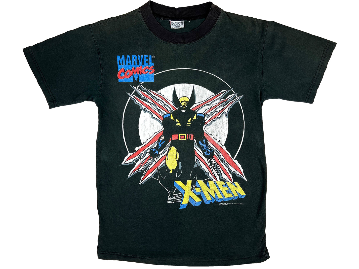 Vintage X-Men Wolverine Black T-Shirt 90s Marvel Comics Comic Book Weapon X