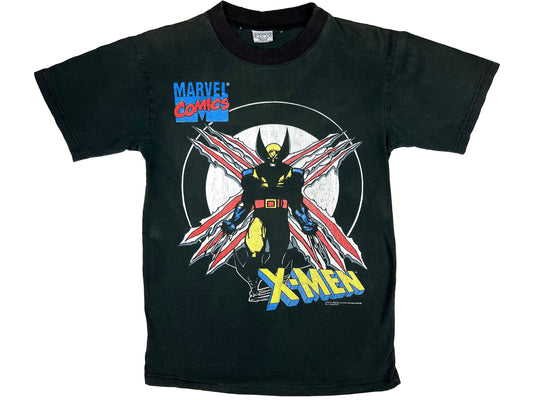 Vintage X-Men Wolverine Black T-Shirt 90s Marvel Comics Comic Book Weapon X