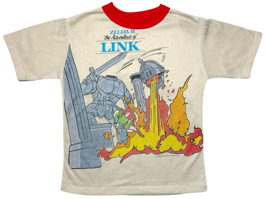 Vintage Zelda Adventures of Link Nintendo Kids T-Shirt 80s NES Video Game 