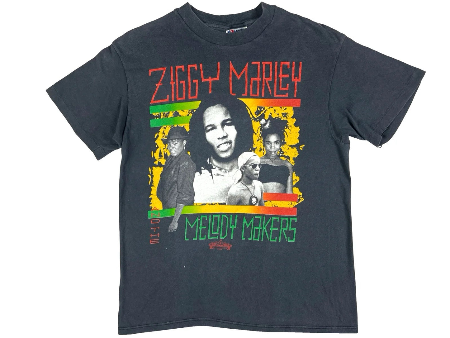 Vintage Ziggy Marley And The Melody Makers Black T-Shirt 80s 90s Reggae Jamaican