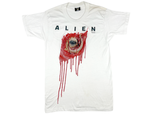 Vintage Alien Chest Buster T-Shirt Horror Movie latex