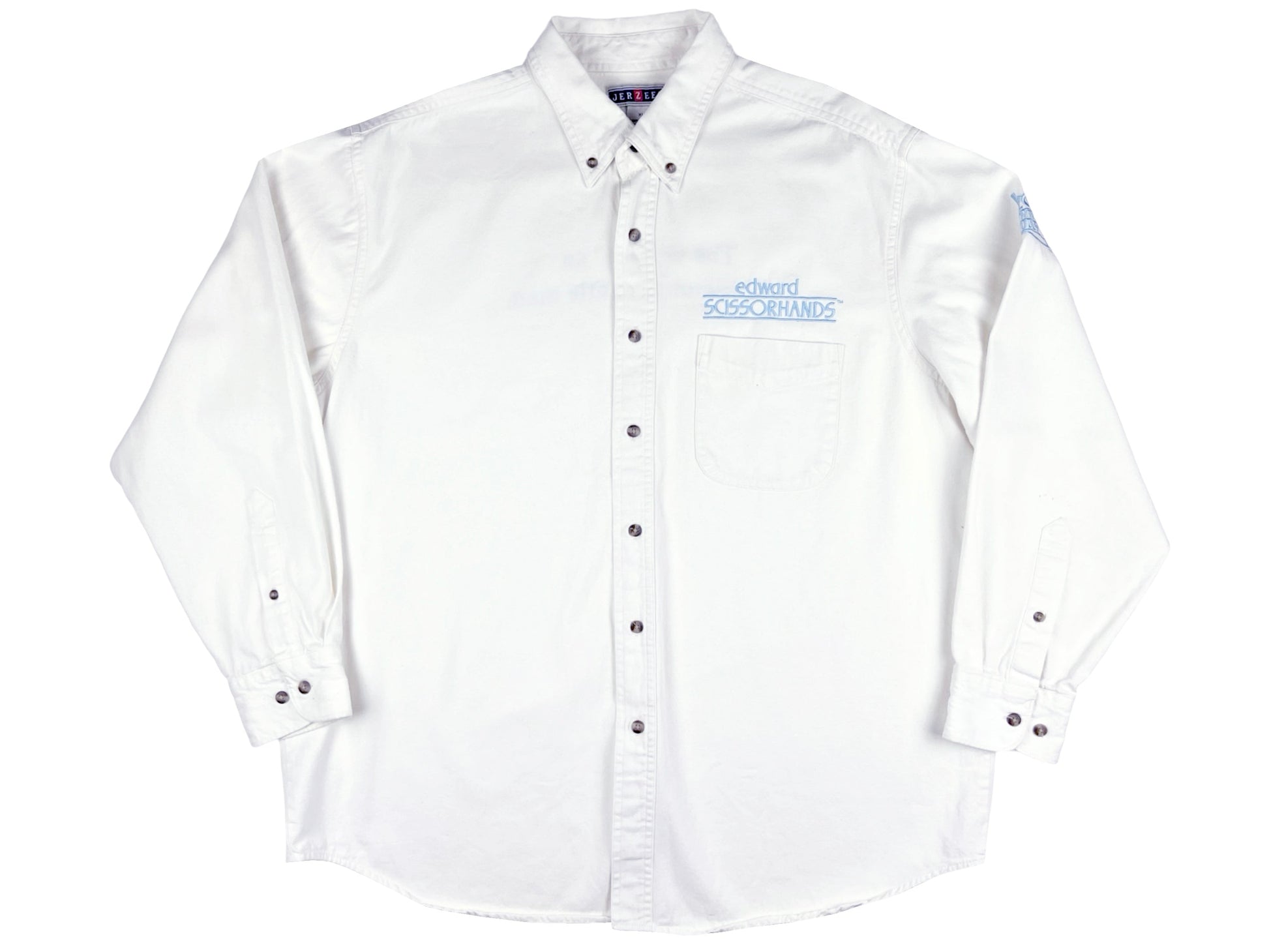 Vintage Edward Scissorhands Embroidered Button Up Shirt